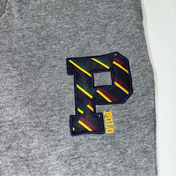 Kids Polo Ralph Lauren Boys Grey Heather P-Patch Fleece Jogger Pants Size 7 - Picture 7 of 10